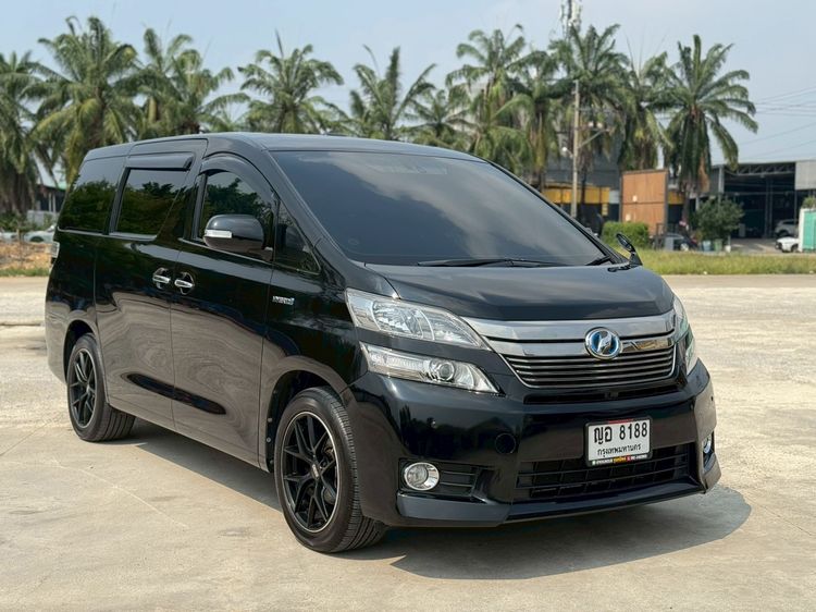 Toyota Vellfire 2013 2.4 Hybrid E-Four 4WD Utility-car ไฮบริด ไม่ติดแก๊ส เกียร์อัตโนมัติ ดำ รูปที่ 3