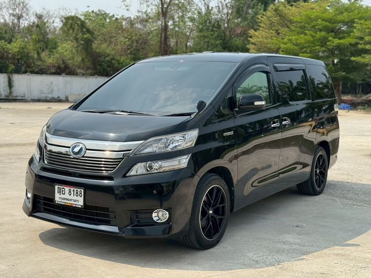 รถ Toyota Vellfire 2.4 Hybrid E-Four 4WD สี ดำ
