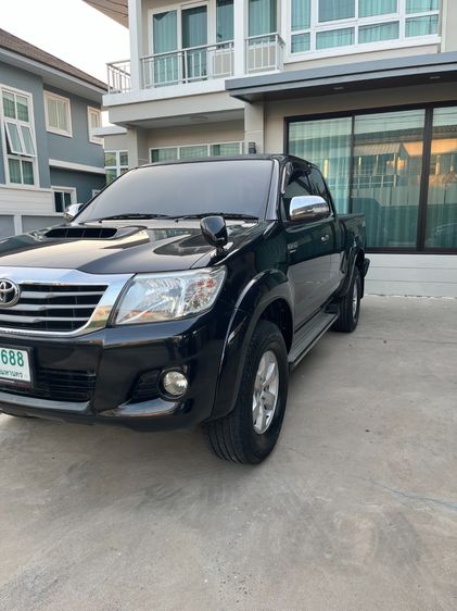 Toyota Hilux Vigo Champ 2013 Smart Cab 2.5 E VNT Prerunner Pickup ดีเซล ไม่ติดแก๊ส เกียร์ธรรมดา ดำ รูปที่ 2