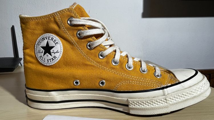 รองเท้าผ้าใบหุ้มข้อ Converse (สีเหลือง) รูปที่ 9