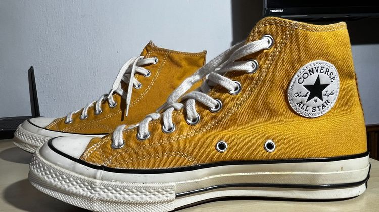 รองเท้าผ้าใบหุ้มข้อ Converse (สีเหลือง) รูปที่ 6