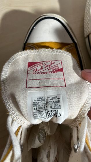 รองเท้าผ้าใบหุ้มข้อ Converse (สีเหลือง) รูปที่ 8