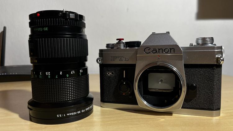 กล้องฟิล์ม Canon FTb QL พร้อมเลนส์ Canon FD 35 105mm f 3.5 รูปที่ 5
