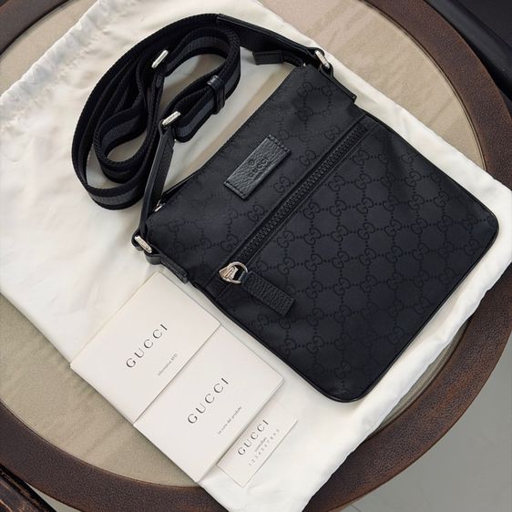 ชาย ดำ ไนล่อน Gucci GG Nylon Messenger Small Bag