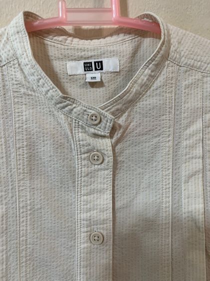 ชุดเดรส แบรนด์ Uniqlo Sz120 สีครีมมินิมอลสวย🤎 รูปที่ 2
