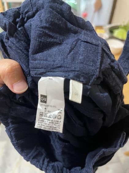 กางเกงผ้าฝ้ายผสมลินิน แบรนด์ Gu szS รูปที่ 2