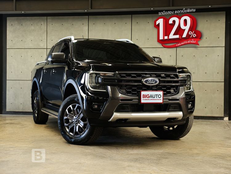 รถ Ford Ranger 2.0 Hi-Rider Wildtrak สี ดำ