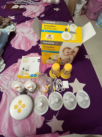 ขาย เครื่องปั้มนม Medela Swing Maxi มือสอง อุปกรณ์ครบ กรวยขนาด21mmและ24mm