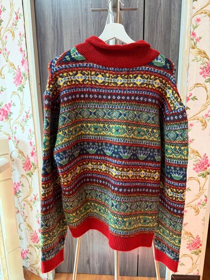Sweater Polo Zara Red Green รูปที่ 3
