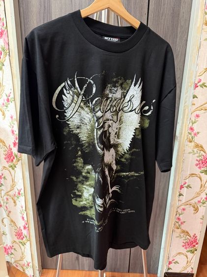 ดำ แขนสั้น เสื้อทีเชิ้ต อื่นๆ T Shirt Horse Black 