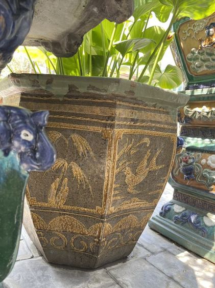 อ่างบัว ๘ เหลี่ยมด้านในเขียว  รูปที่ 2