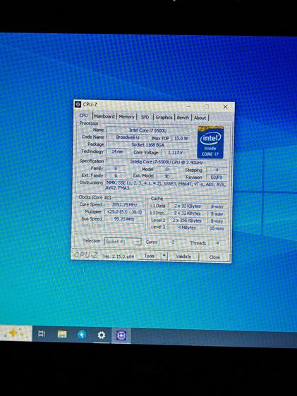 โน้ตบุ๊ก DELL Vostro 14​ 3000 Series​ CPU​ core i7 5500U  RAM​ 8 G SSD 240 G จอ 14 นี้ว รูปที่ 7