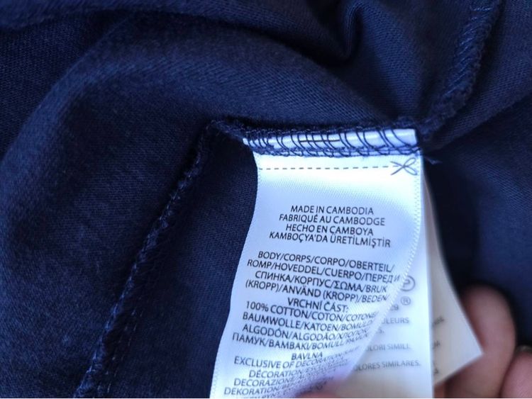 เสื้อยืด POLO สีกรมท่า มือ2 made in Cambodia แท้  รูปที่ 4