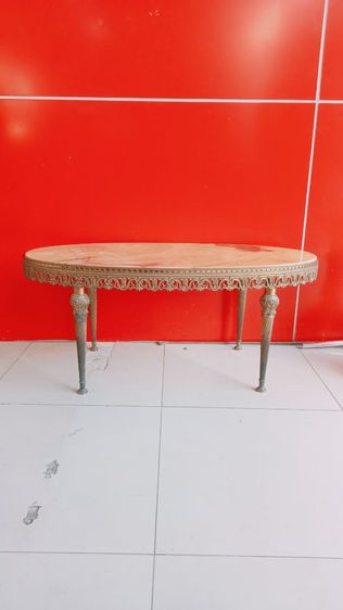 โต๊ะ หน้าท็อปหินอ่อน Louis XVI style oval coffee table

