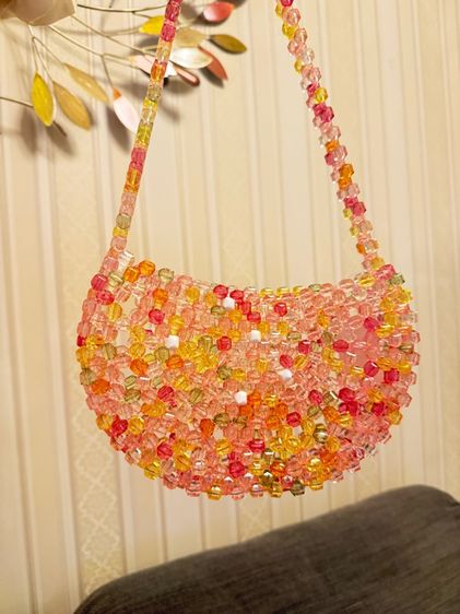 กระเป๋าลูกปัดงานฝีมือน่ารักมากหวานมาก รูปที่ 3