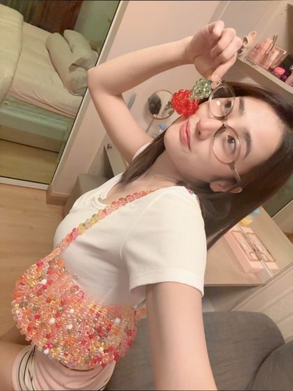 กระเป๋าลูกปัดงานฝีมือน่ารักมากหวานมาก รูปที่ 6