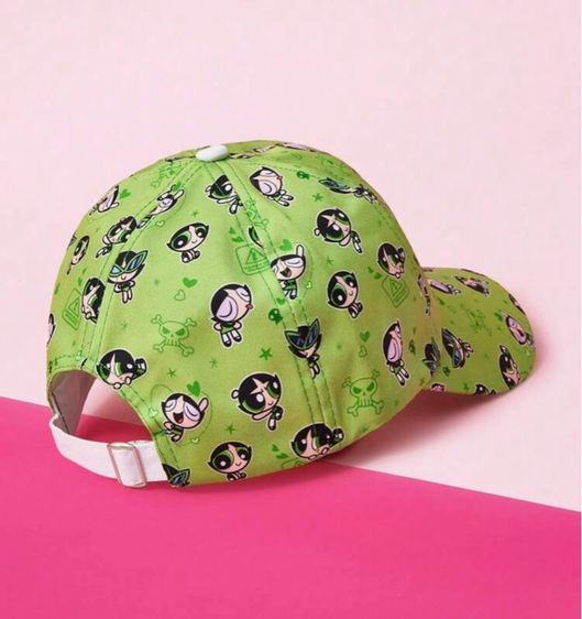 หมวกแก๊ป THE POWERPUFF GIRLS สีสดสวย น่ารัก สายปรับขนาดได้ ป้ายpowerpuff girls รูปที่ 2