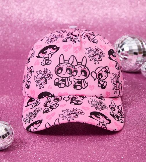 หมวกแก๊ป THE POWERPUFF GIRLS สีสดสวย น่ารัก สายปรับขนาดได้ ป้ายpowerpuff girls รูปที่ 3