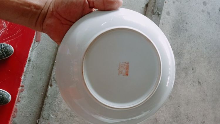 จาน เขียนสี งานจีน 9นิ้ว 1200บาท รูปที่ 2