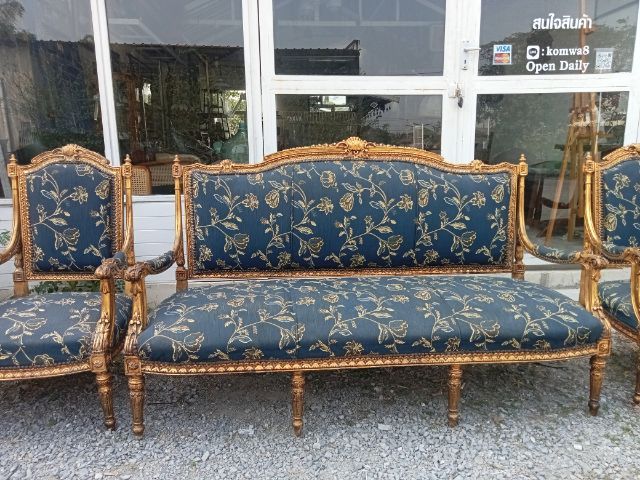 ชุดโซฟาหลุยส์ ครบชุด ตัวยาว 1 ตัวสั้น 4 งานเก่า 38,000 รูปที่ 4
