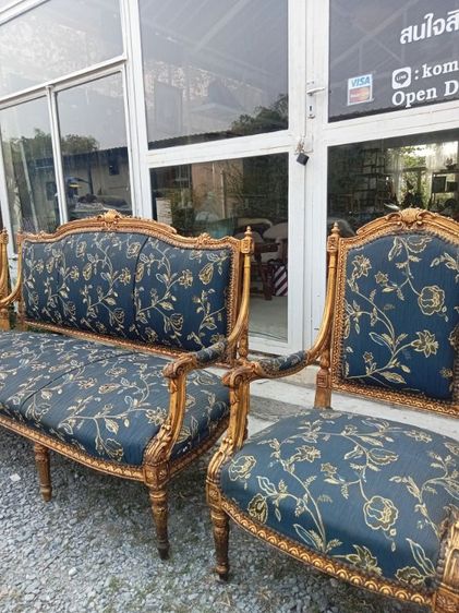 ชุดโซฟาหลุยส์ ครบชุด ตัวยาว 1 ตัวสั้น 4 งานเก่า 38,000 รูปที่ 8