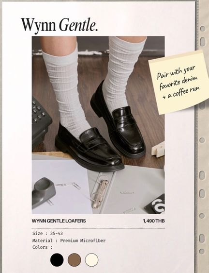 MinX รองเท้าคัทชูสีดำรุ่นโลฟเฟอร์  รูปที่ 4