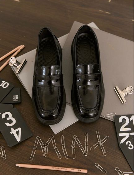 MinX รองเท้าคัทชูสีดำรุ่นโลฟเฟอร์  รูปที่ 3