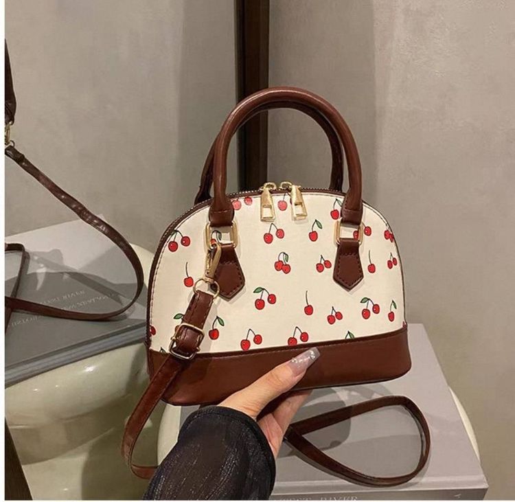 กระเป๋าผ้าสะพายข้างทรงเปลือกหอยลายเชอรี่ รูปที่ 3