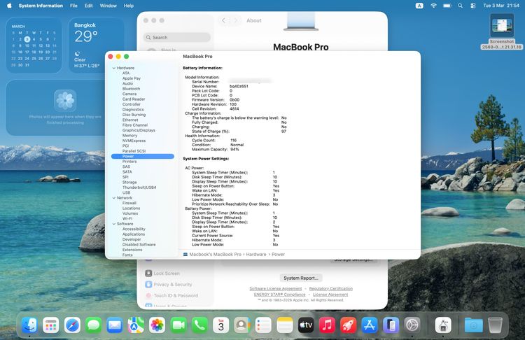 ขาย MacBook Pro 14 นิ้ว M1 Pro (2021) RAM16 SSD1TB สี Silver สภาพสวย พร้อมใช้งาน รูปที่ 4