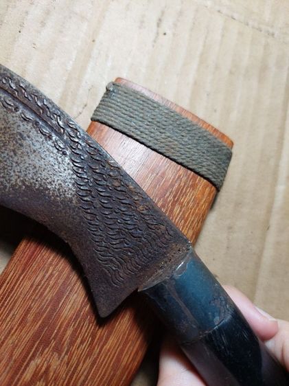 เครื่องรางมีดหมอหลวงพ่อรุ่งวัดหนองสีนวลใบหกยาวรวม 11 นิ้วด้ามเขาควาย รูปที่ 7