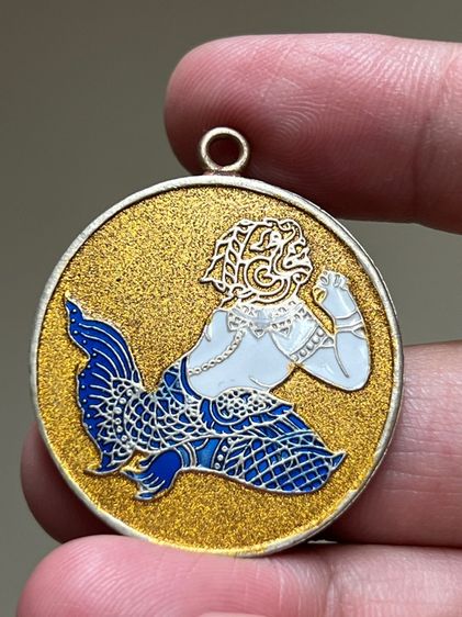 เหรียญหนุมานลงยา หลังจาร์ยเต็ม