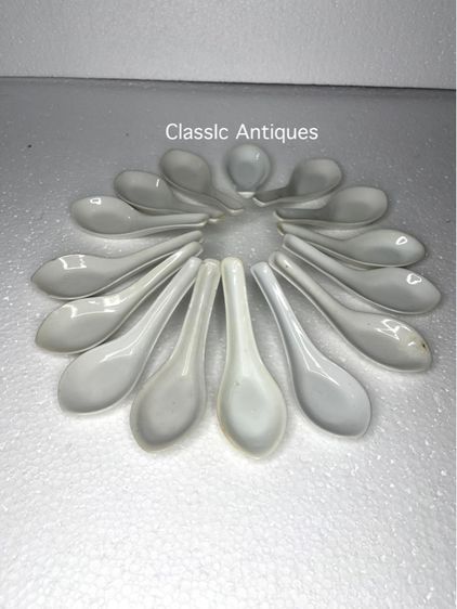 ช้อนกังไส ลายดอก ลายผักบุ้งโบราณเก่าสะสม รูปที่ 12