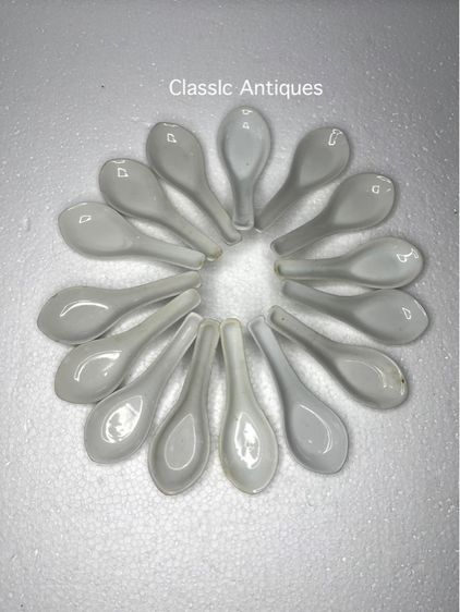 ช้อนกังไส ลายดอก ลายผักบุ้งโบราณเก่าสะสม รูปที่ 8