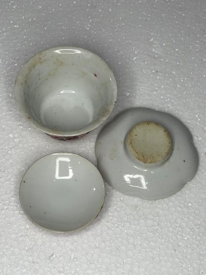 ถ้วยน้ำชา กังไสเขียนสี เก่าสะสม รูปที่ 8