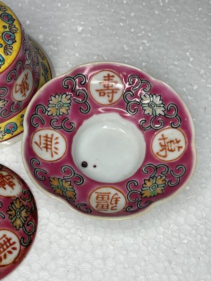 ถ้วยน้ำชา กังไสเขียนสี เก่าสะสม รูปที่ 4