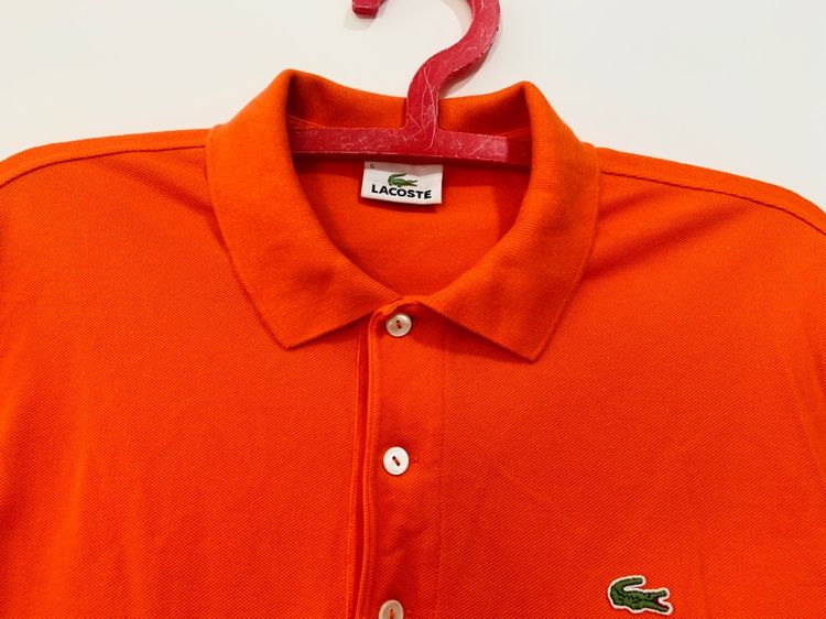 เสื้อโปโล LACOSTE แท้ 💯 size 5 ขนาด อก 21 ยาว 27.5 นิ้ว สภาพใหม่มาก สีส้มสดมาก ทรงสวย ผ้านิ่มหายากน่าสะสมครับ รูปที่ 3