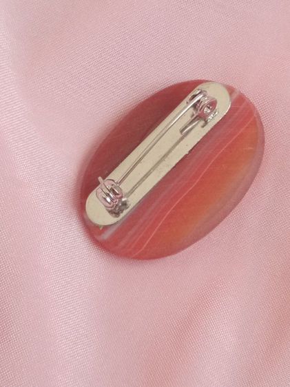 เข็มกลัดหินอาเกต ลายธรรมชาติสวย( จากต่างประเทศ) รูปที่ 2