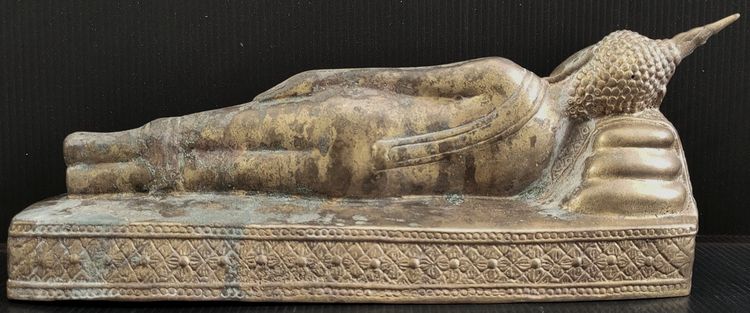 หลวงพ่อพระนอนจักรสีห์ สิงห์บุรี ยาว 10.5 นิ้ว เก่า รูปที่ 3