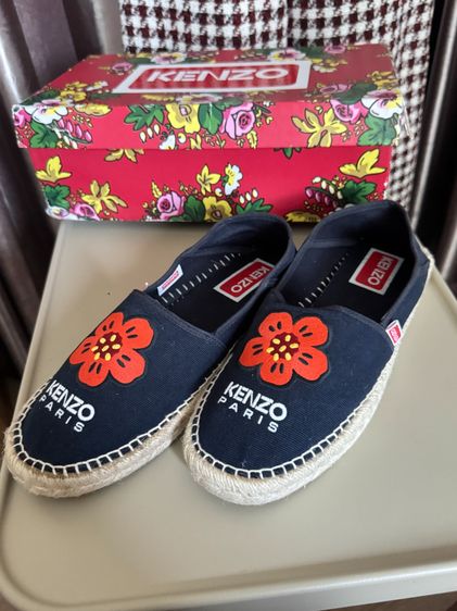 พร้อมส่งจากไทย ส่งฟรี Used Kenzo Espadrilles Blue Canvas Futara Collection Size 42