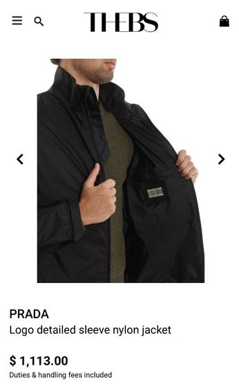 เสื้อ​แจ็คเก็ต​ prada​ nylon blousonแท้ รูปที่ 13
