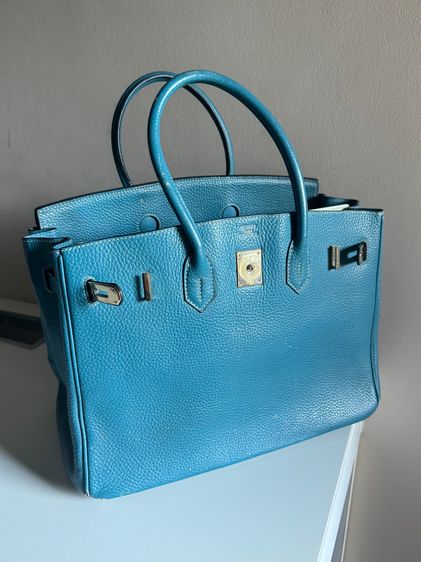 หนังเทียม BK35 Blue Jean Handle Bag Leather GHW