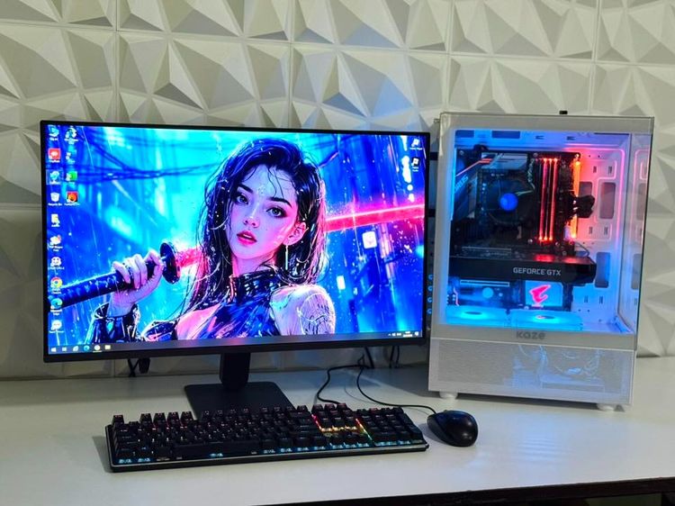 ใช่ คอมพิวเตอร์ครบชุด จอใหญ่ 27 นิ้ว 144Hz ของใหม่มือ1ประกัน3ปี Cpu core i5 ram 16g m.250g GTX 1650 4G แถมเมาส์คีย์บอร์ด