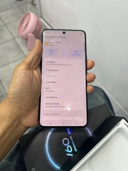 ขาย vivo v60 ram12 rom256 g สีpurple ไม่มีรอย ครบกล่องใช้งานปกติ ไม่ล็อครายเดือน หมดประกัน 31-08-69 มีประกันจอแตก 2ปี อุปกรณ์แท้ ราคา10500  รูปที่ 3