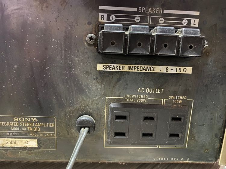 sony int amp TA 313 เข็มสวย ไฟสว่าง ืำง่นปกคิ รูปที่ 4