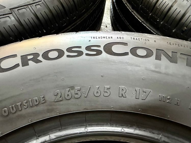 ยางถอดป้ายแดงขอบ 17” ยี่ห้อ CONTINENTAL รุ่น CROSSCONTACT RX ขนาด 265-65R17 ปี 25 ตุ่มหน้ายางยังอยู่ครบ รูปที่ 3