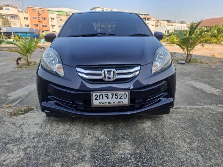 Honda Brio 2013 1.2 Amaze V Sedan เบนซิน ไม่ติดแก๊ส เกียร์อัตโนมัติ ดำ รูปที่ 3