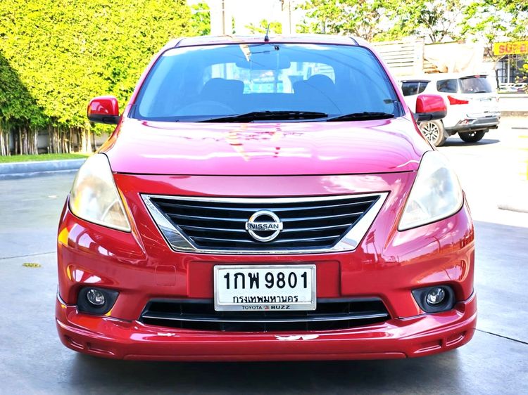 Nissan Almera 2012 1.2 V Sedan เบนซิน ไม่ติดแก๊ส เกียร์อัตโนมัติ แดง รูปที่ 2