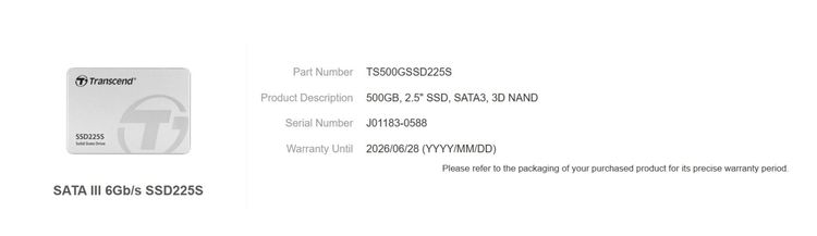 SSD 500 GB SATA III TRANSCEND รูปที่ 3