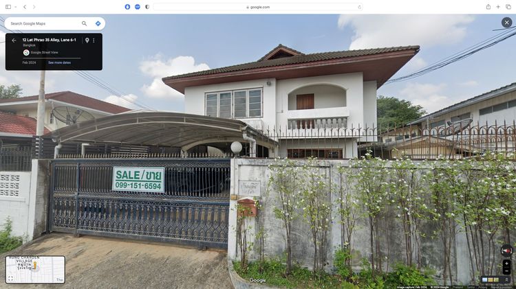 บ้านเดี่ยว 2 ชั้น 72 ตรว. ลาดพร้าว35 5 นอน 5 น้ำ จอดรถ 4 คัน ถมสูง