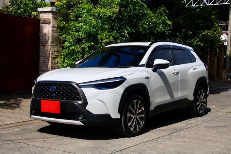 Toyota Corolla Cross 2023 1.8 Hybrid Premium Safety Sedan ไฮบริด ไม่ติดแก๊ส เกียร์อัตโนมัติ ขาว รูปที่ 3